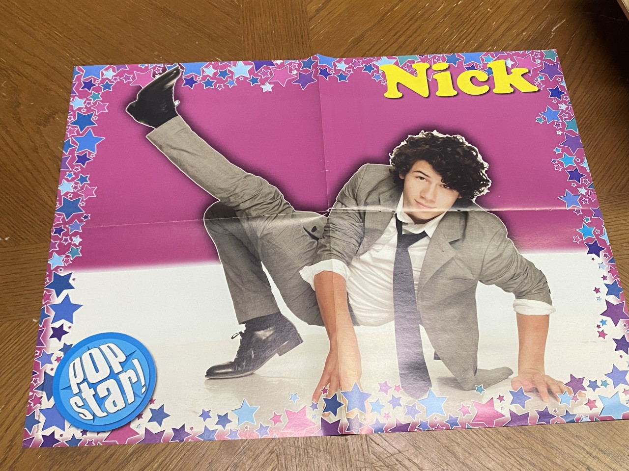 Robert Pattinson Nick Jonas teen magazine poster clipping foldout legs modeling
