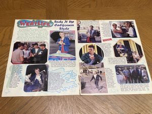 Westlife teen magazine clipping Suds it up California style Swear it again
