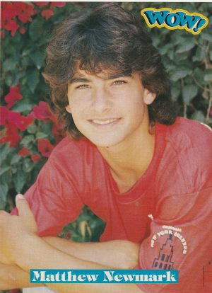 Matthew Newmark Corey Feldman teen magazine pinup clipping vintage 80's Wow