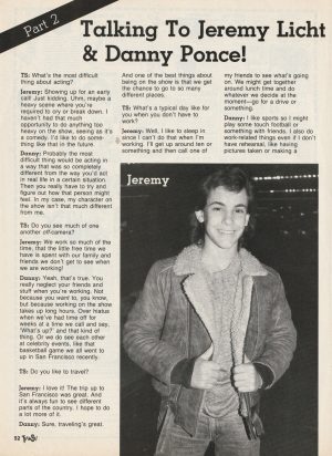 Jeremy Licht teen magazine pinup clipping vintage 80's Teen Set Pix Child star