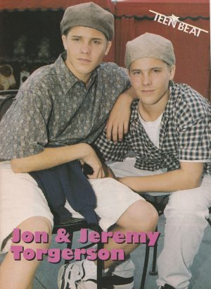 Jon Torgerson Jeremy Torgerson teen magazine pinup clipping vintage 90's shorts