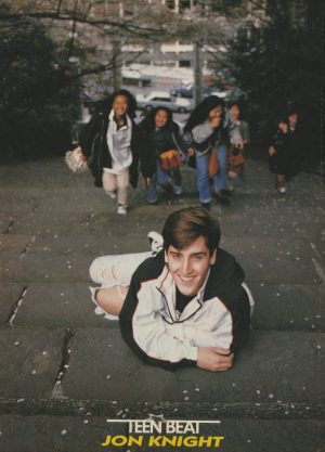 Jonathan Knight Chad Allen teen pinup clipping vintage New Kids laying down