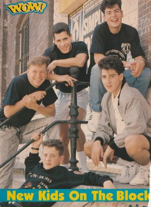 New Kids on the block teen pinup clipping vintage photo shoot 80's boy band pix
