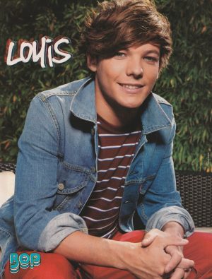 Louis Tomlinson One Direction teen magazine pinup jean jacket Bop preteen Pix