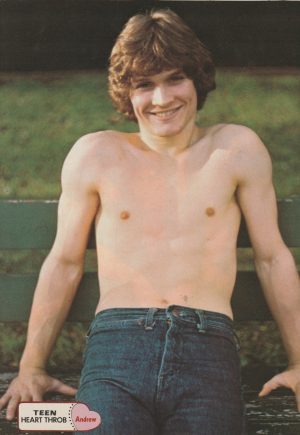 Bay City Rollers Andrew Stevens teen magazine pinup clipping shirtless Vintage