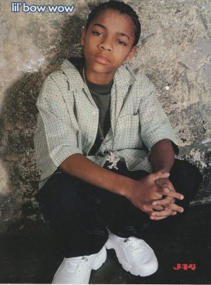 Bow Wow Usher teen magazine pinup clipping cutting squatting jeans J-14 Pix