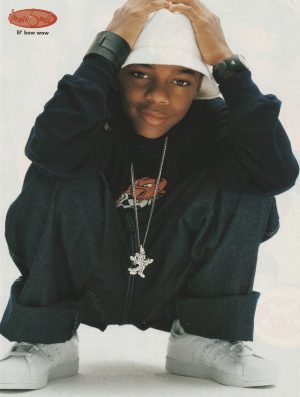 Bow Wow teen magazine pinup clipping cutting squatting jeans Teen Beat white hat
