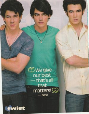 Jonas Brothers teen magazine pinup clipping cutting crossed arms Twist Pix