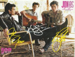Jonas Brothers teen magazine pinup clipping cutting guitar sand beach Bop Pix