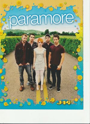 Paramore Jonas Brothers teen magazine pinup clipping cutting street J-14 Pix