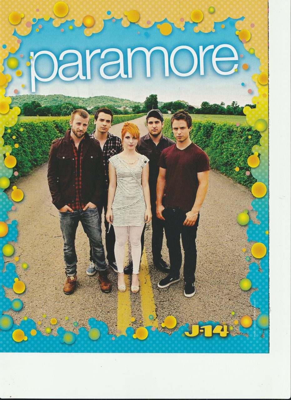 Paramore Jonas Brothers teen magazine pinup clipping cutting street J-14 Pix
