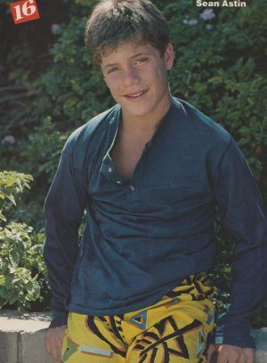 Sean Astin Dweezil Zappa teen magazine pinup clipping Goonies cutting swimsuit