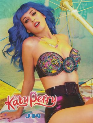 Katy Perry Nick Jonas teen magazine pinup clippings cutting vintage white tshirt