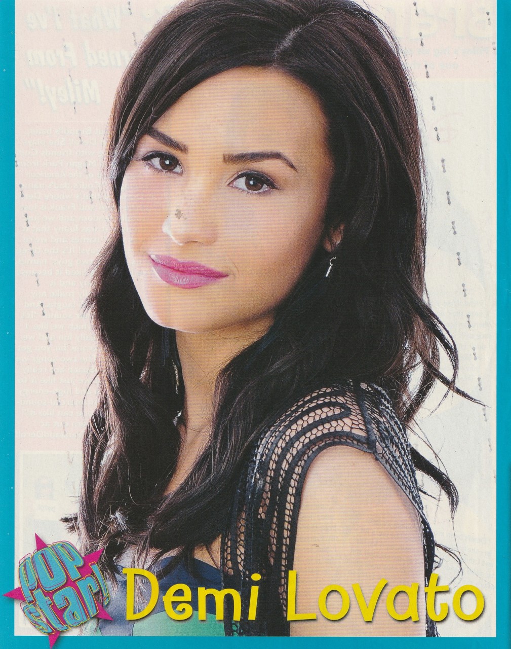 Demi Lovato teen magazine pinup clipping cutting lips Disney Pop Star teen idols