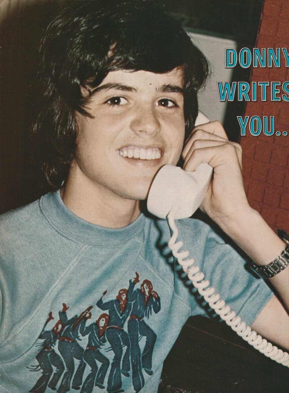 Donny Osmond teen magazine pinup clipping pre teen phone call 16 mag Pix