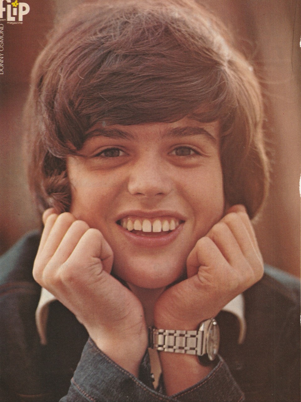 Donny Osmond teen magazine pinup clipping pre teen Osmonds Flip mag watch pix