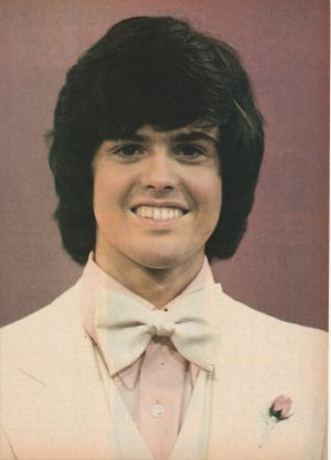 Donny Osmond teen magazine pinup clipping Osmonds white suit and tie Teen Beat