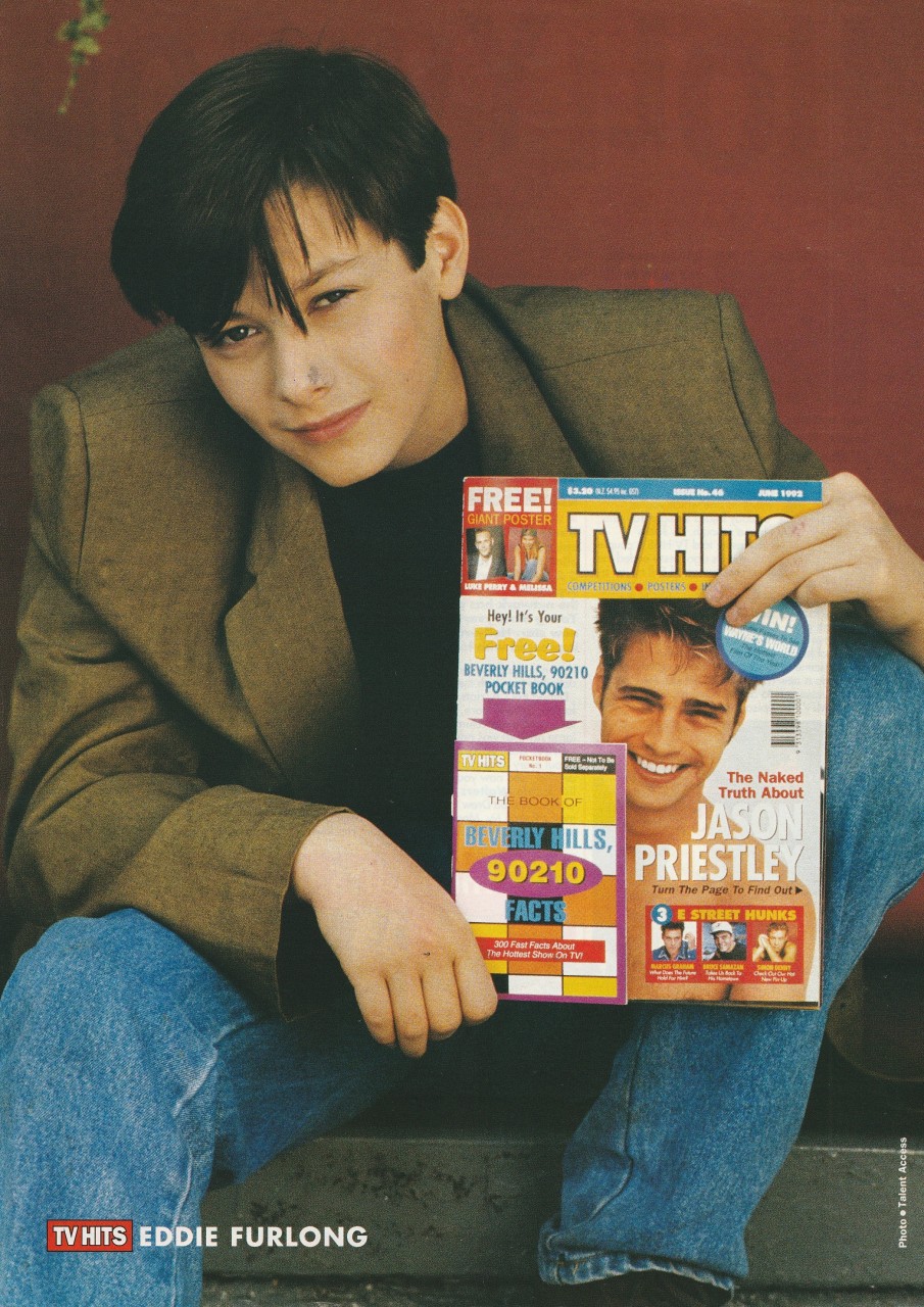 Edward Furlong teen magazine pinup clipping TV Hits magazine jeans