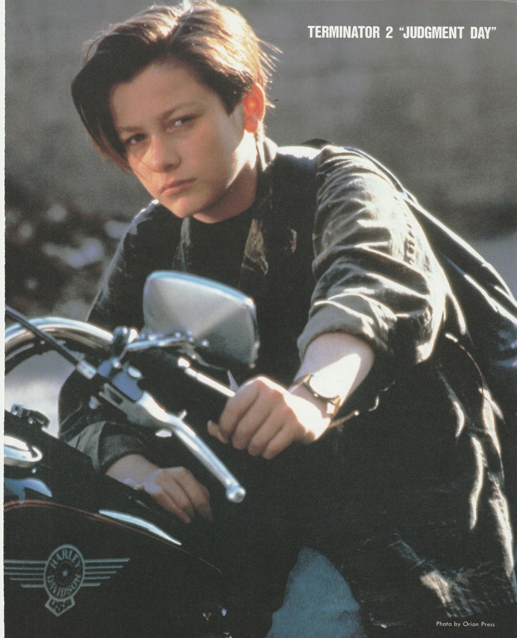 Edward Furlong teen magazine pinup Japan 2 sided motorcycle Terminator 2 Judgement Day young boy