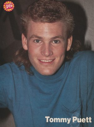 Tommy Puett Joey Mcintyre teen magazine pinup clipping blue shirt 16 mag Life Goes On star