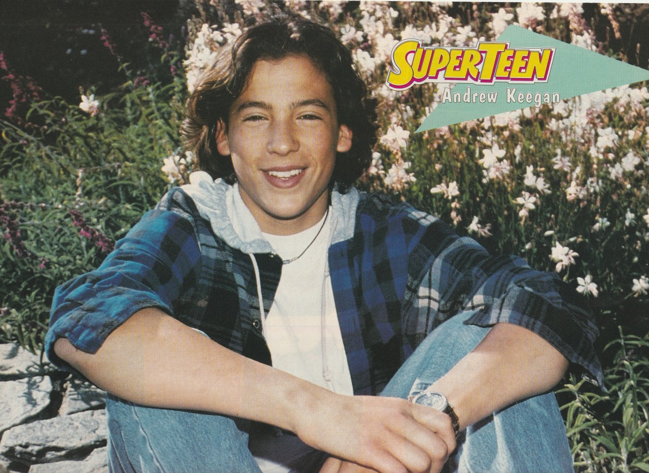 Andrew Keegan Jason James Richter teen magazine pinup clipping rocks grass Superteen modeling