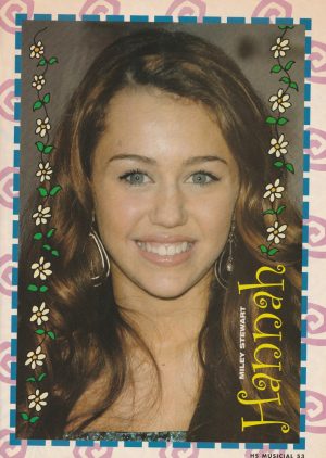 Miley Cyrus teen magazine pinup clipping young Hannah Montana headshot HS Musical mag Pix