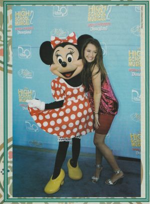 Miley Cyrus teen magazine pinup clipping Minnie Mouse HSM 2 vintage Pix