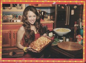 Miley Cyrus teen magazine pinup clipping kitchen cooking home Hannah Montana Pix