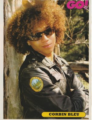 Corbin Bleu teen magazine pinup clipping vintage HSM tree sun glasses Go Pix