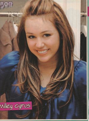 Share Miley Cyrus teen magazine pinup clipping Bop blue shirt Hannah Montana Pix