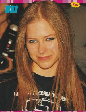 Avril Lavigne teen magazine pinup clipping vintage lips long hair M