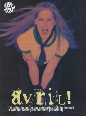 Avril Lavigne teen magazine pinup clipping windy hair