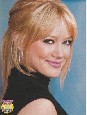 Hilary Duff Ashlee Simpson teen magazine pinup clipping headshot Bop