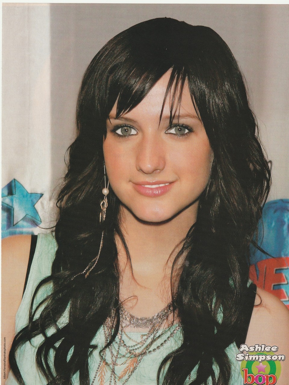 Hilary Duff Ashlee Simpson teen magazine pinup clipping headshot Bop - Image 2