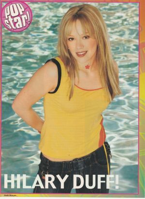 Hilary Duff teen magazine pinup clipping Lizzie Mcguire pool Pop Star young pix