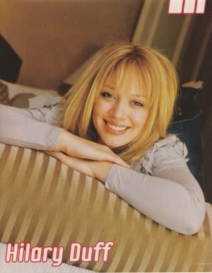 Hilary Duff Usher teen magazine pinup clipping couch M teenager Pix