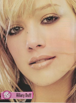 Hilary Duff Sean Faris teen magazine pinup clipping headshot lips shirt Pop Star Pix