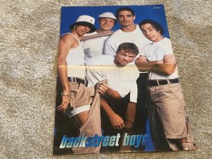 Backstreet Boys teen magazine poster clipping Bravo AJ Mclean boxers white shirt