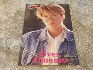 River Phoenix Johnny Depp WOW Magazine Poster 80s Teen Idol Memorabilia Rare