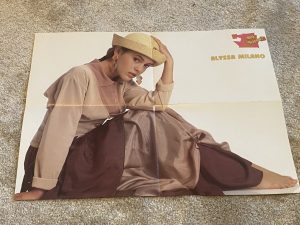 Alyssa Milano Donnie Wahlberg 80s Teen Poster New Kids on the Block Era Barefoot