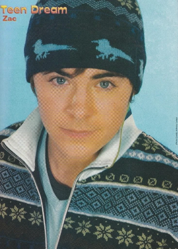 Zac Efron teen magazine pinup clipping Teen Dream beanie Collectible HSM Pix