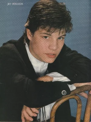 Jay Ferguson teen magazine pinup clipping Vintage promo Pix behind a chair Pix