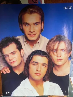 OTT boy band teen magazine pinup clipping Vintage Big Pix lips 90's Teen Beat
