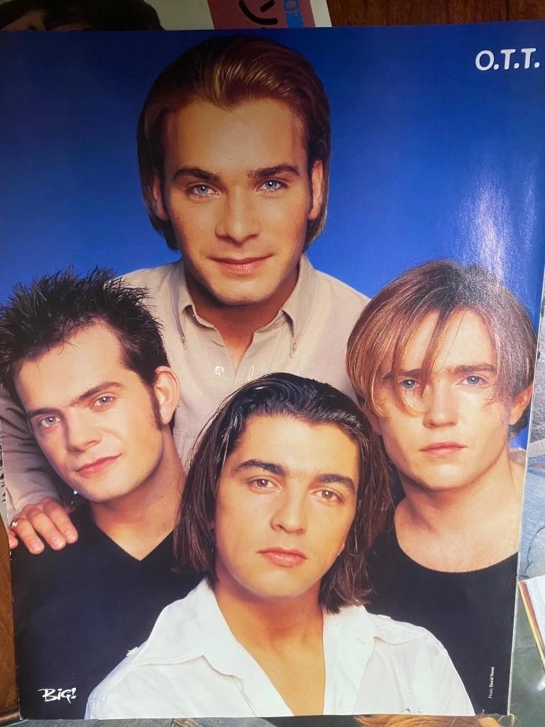 OTT boy band teen magazine pinup clipping Vintage Big Pix lips 90's Teen Beat