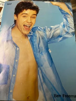 Ben Freeman Hanson teen magazine pinup clipping Vintage Shirtless Big 90's wet