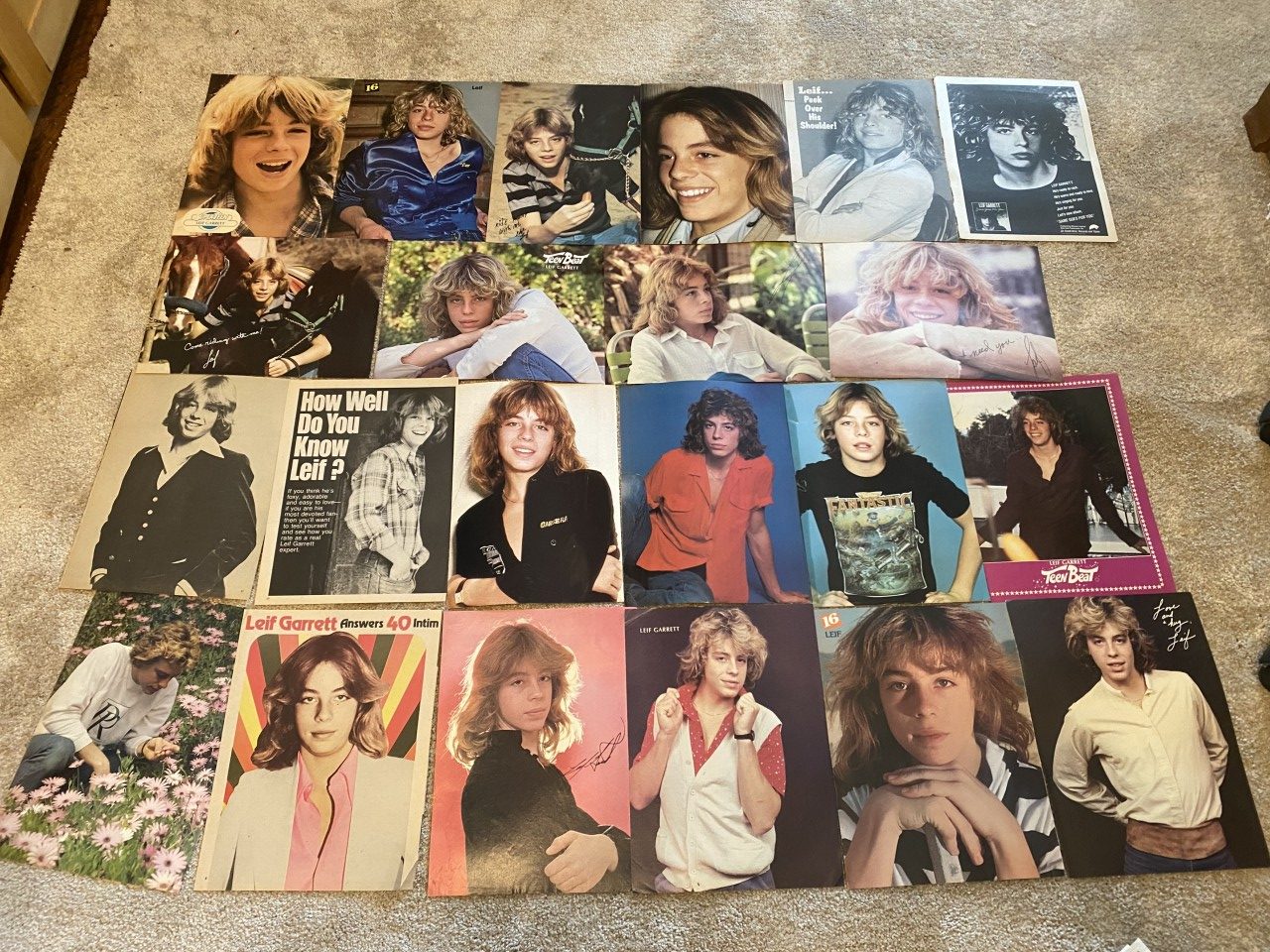 Leif Garrett teen magazine pinup poster clippings lot child star Teen Beat Pix