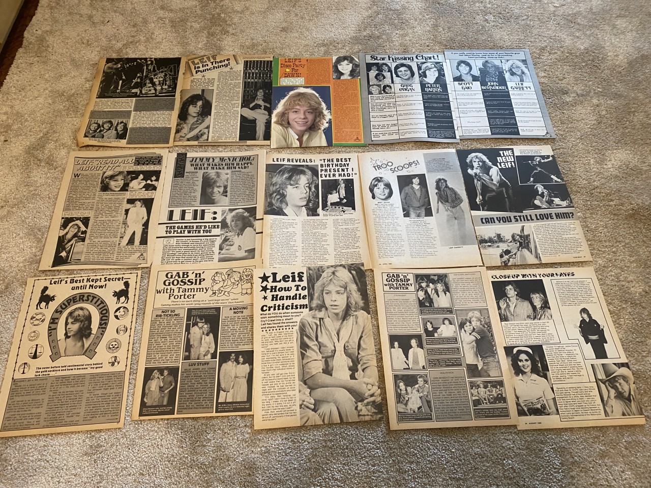 Leif Garrett teen magazine pinup poster clippings lot child star Teen Beat Pix - Image 2