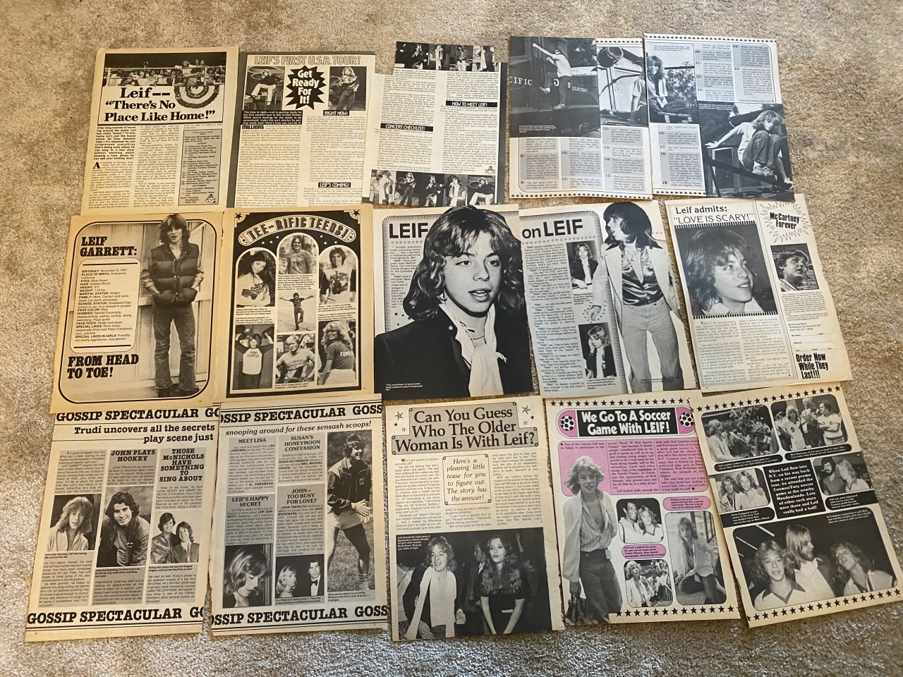 Leif Garrett teen magazine pinup poster clippings lot child star Teen Beat Pix - Image 4
