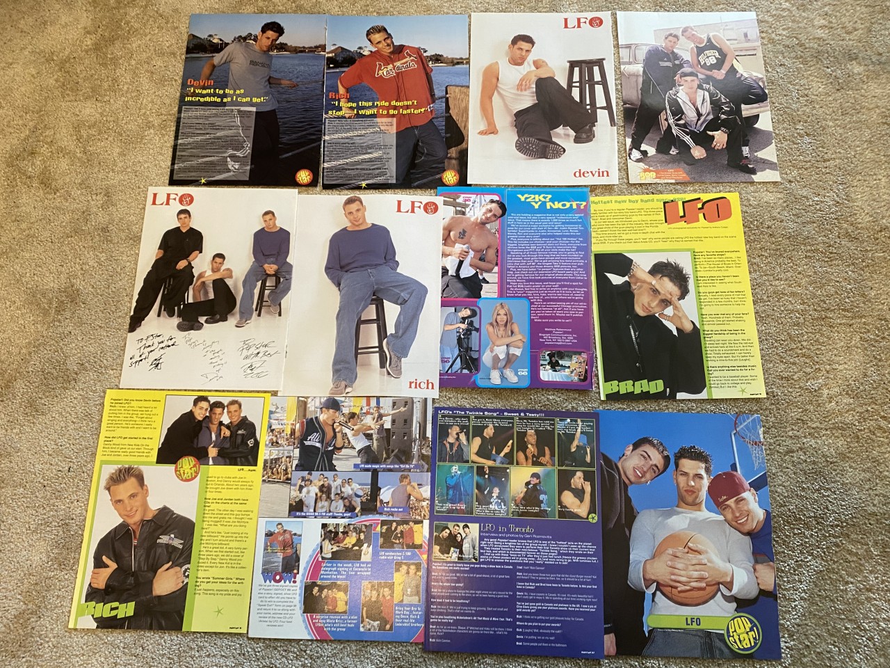 LFO Brad Rich Devin teen magazine pinup poster clippings lot Bop cutting muscles - Image 2