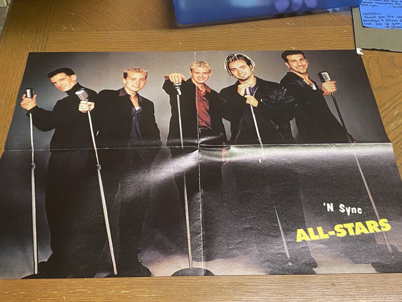 98 Degrees Nsync teen magazine poster clipping Vintage mics All-Stars Pix - Image 2